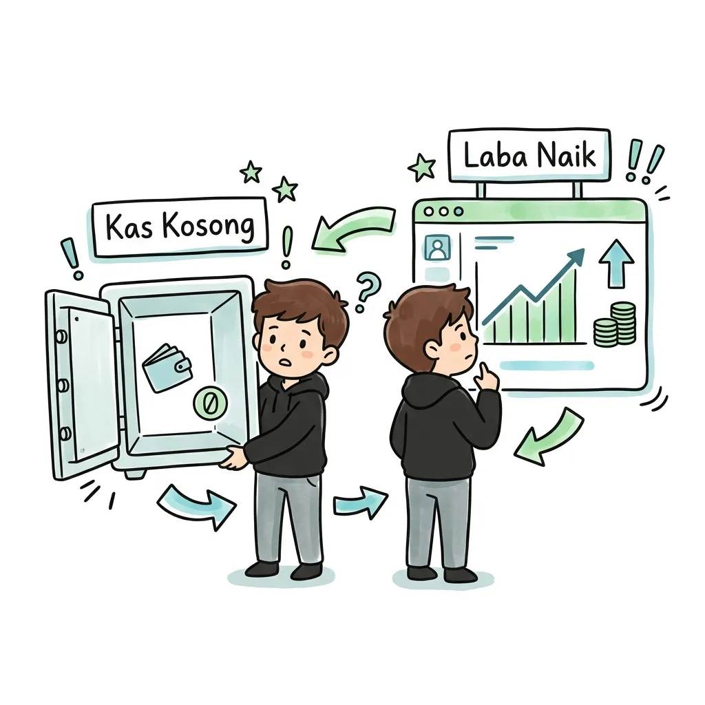 Laba Ada, Kas Kosong
